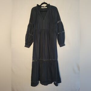 Marie Oliver Black Hanna Long Sleeve Maxi Dress